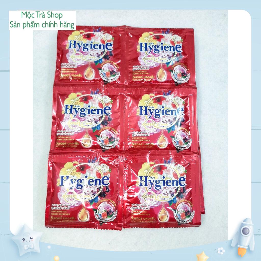 CHÍNH HÃNG - Nước xả vải Hygiene Thái Lan siêu đậm đặc, siêu thơm 20ml x 12 (12 gói/dây) đủ màu
