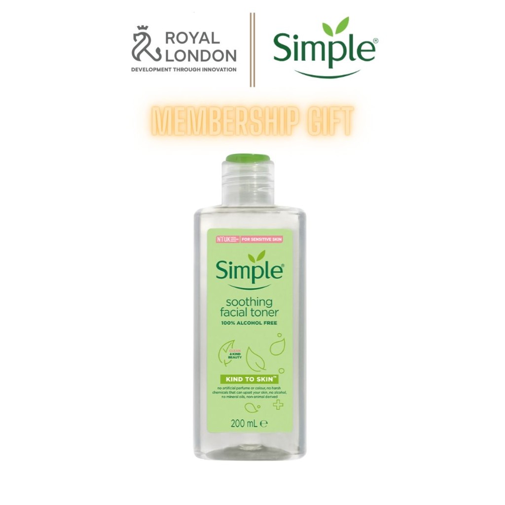 [MEMBERSHIP GIFT] Nước Hoa Hồng Cân Bằng Da Dịu Nhẹ Simple Kind To Skin Soothing Facial Toner 200ml