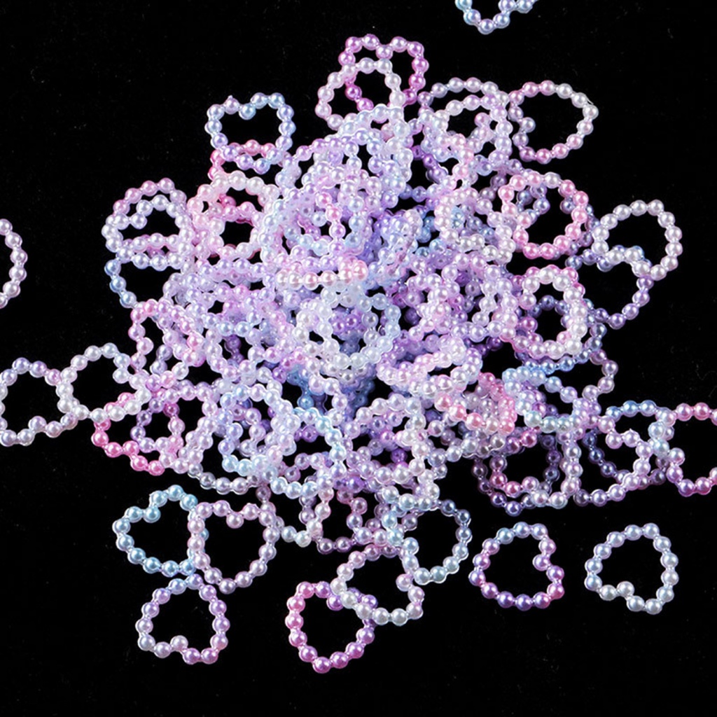 Phụ Kiện Trang Trí Móng Tay Hình Trái Tim Đính Ngọc Trai Giả Chống Thấm Nước