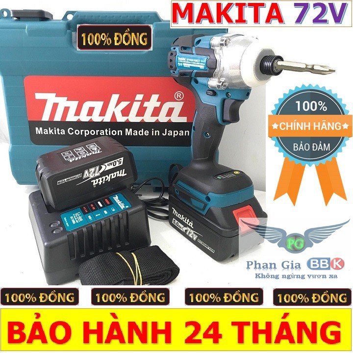 Máy chuyên vít makita 72v không chổi than , máy bắn vít 72v lõi đồng tặng kèm mũi vít