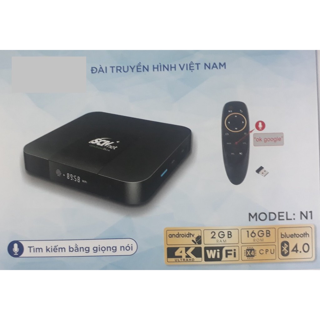 SCTV Android Box Cao cấp - Tặng Remote Voice Search ( Điều khiển giọng nói 1 chạm, Kết nối Bluetooth không dây, Hình ảnh