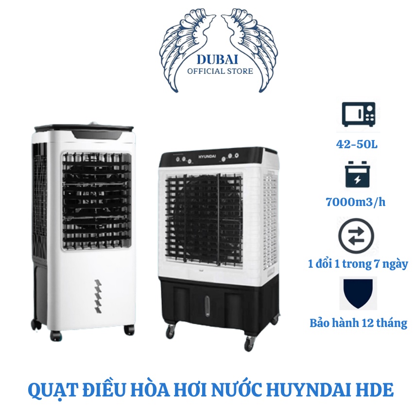 Quạt điều hòa quạt hơi nước chính hãng Hyundai 42L và 50L 65L 80L HDE 6050 HDE 6042 HDE 6065