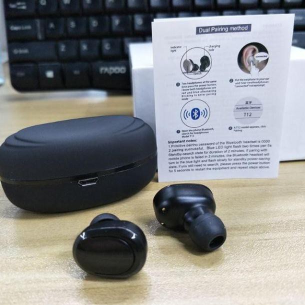 Tai Nghe Nhét Tai Bluetooth TWS M1 InEar Mới Kết Nối v5.0 Siêu Chất