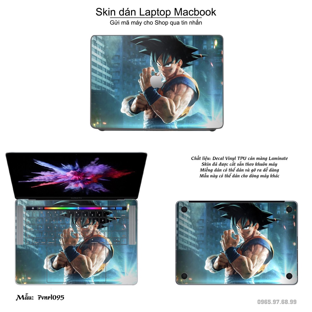 Skin dán Macbook mẫu Dragon Ball (đã cắt sẵn, inbox mã máy cho shop)