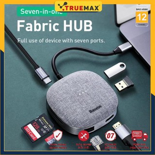 Hub chuyển đổi đa năng Baseus Fabric Series 7 in 1 Type-C Multifunctional HUB Adapter - Bảo hành 12T