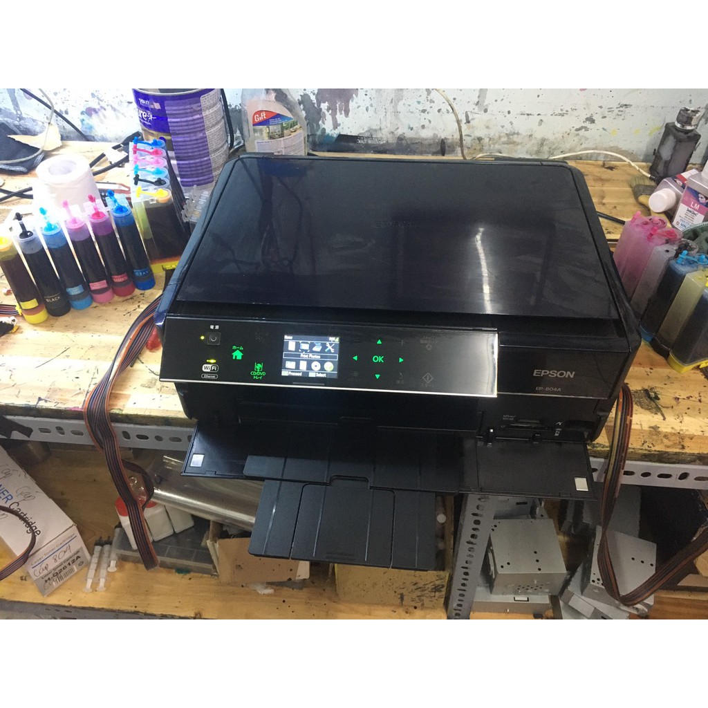 Máy in epson 804a - gắn hệ thống mực nước dye UV