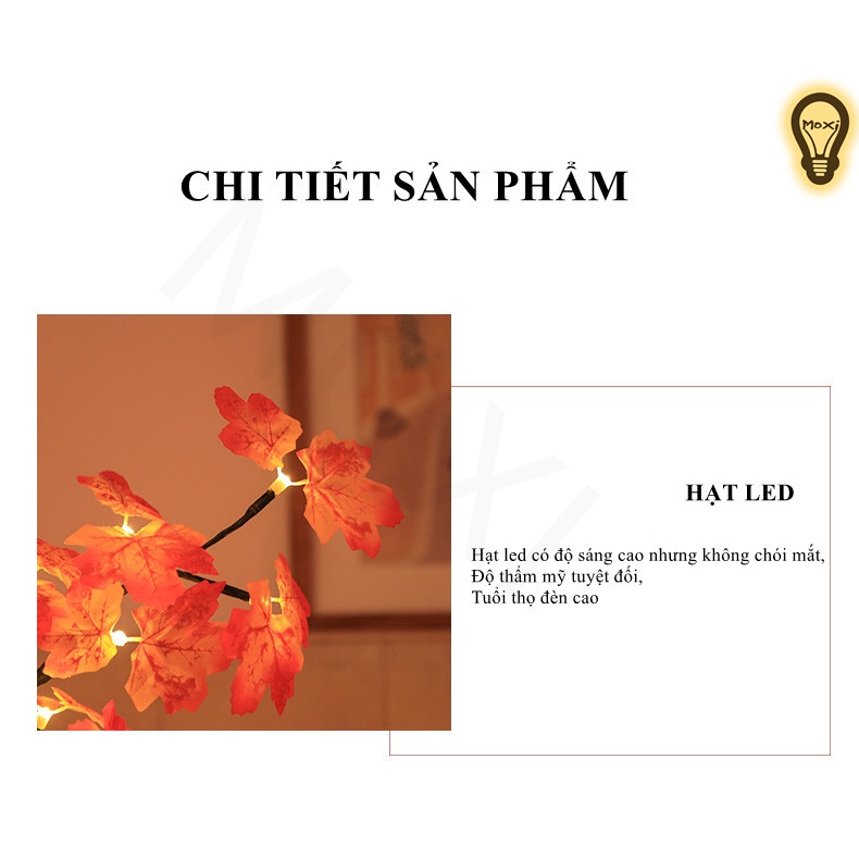 【HÀNG SẴN】Đèn led cây để bàn lá phong mùa thu thiết kế độc đáo trang trí DECOR phòng ngủ dùng USB tiện dụng MOXI.