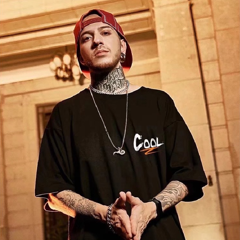 [M-8XL] Áo Thun Nam Dáng Rộng Cổ Thuyền In Hình Hoạt Hình Phong Cách Nhật Bản ​Áo Thun Ngắn Tay Oversize In Họa Tiết Cá Tính Trẻ Trung