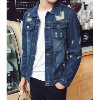 ÁO KHOÁC JEAN NAM DÀY DẶN KHÔNG PHAI MÀU MẪU MỚI 2018,áo khoác bò nam cao cấp,áo khoác denim nam,chạy ngay đi ST MTP