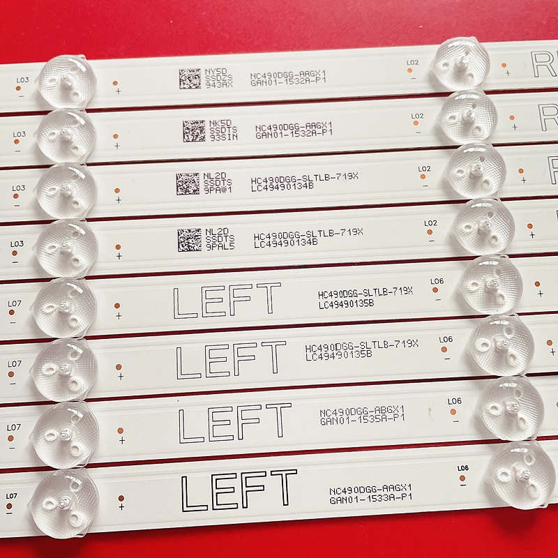 Bộ 8 Đèn Nền 49inch Cho LG 49UN7350PPD Brandnew Ban Đầu Cắm Và Chạy NC490DGG NC490DUE-AAFX1-41CA 093