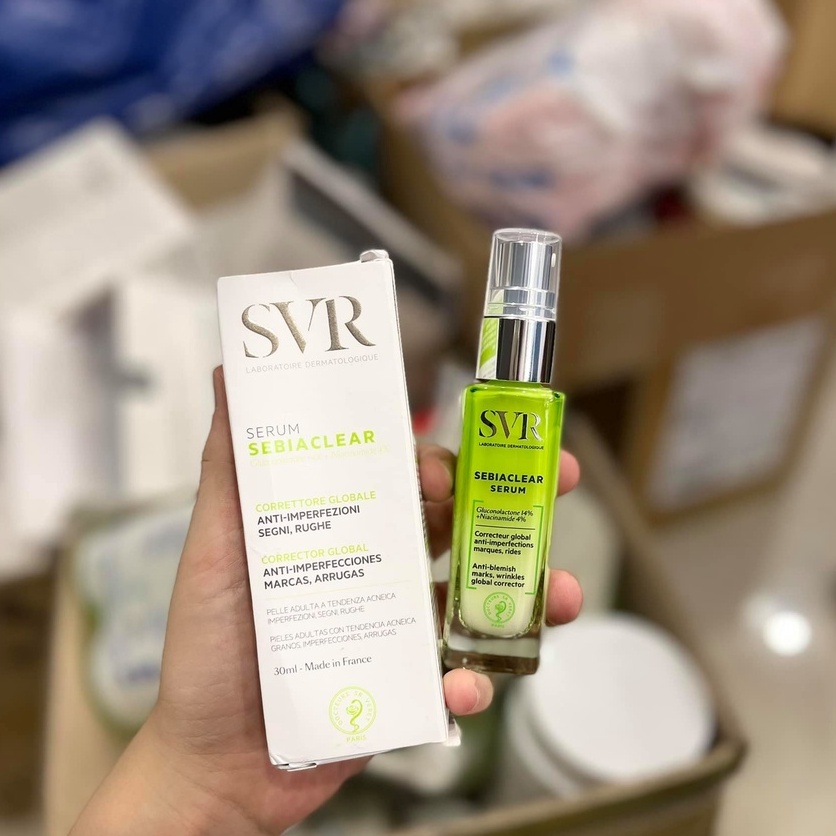 Tinh Chất Giảm Mụn Mờ Thâm SVR Sebiaclear 14% GLUCONOLACTONE + 4% NIACINAMIDE 30ml