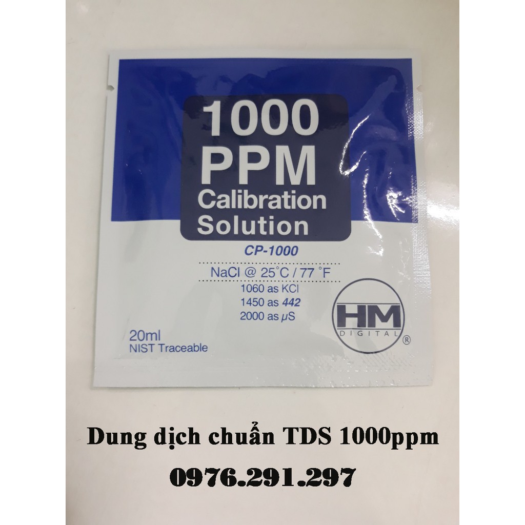 Dung dịch chuẩn TDS 1000 ppm - Chính Hãng - HMDigital Mỹ