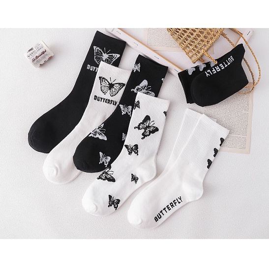 Tất cổ cao họa tiết bướm siêu đáng yêu cho các nàng.. Shop Phụ Kiện Tiên Tiên