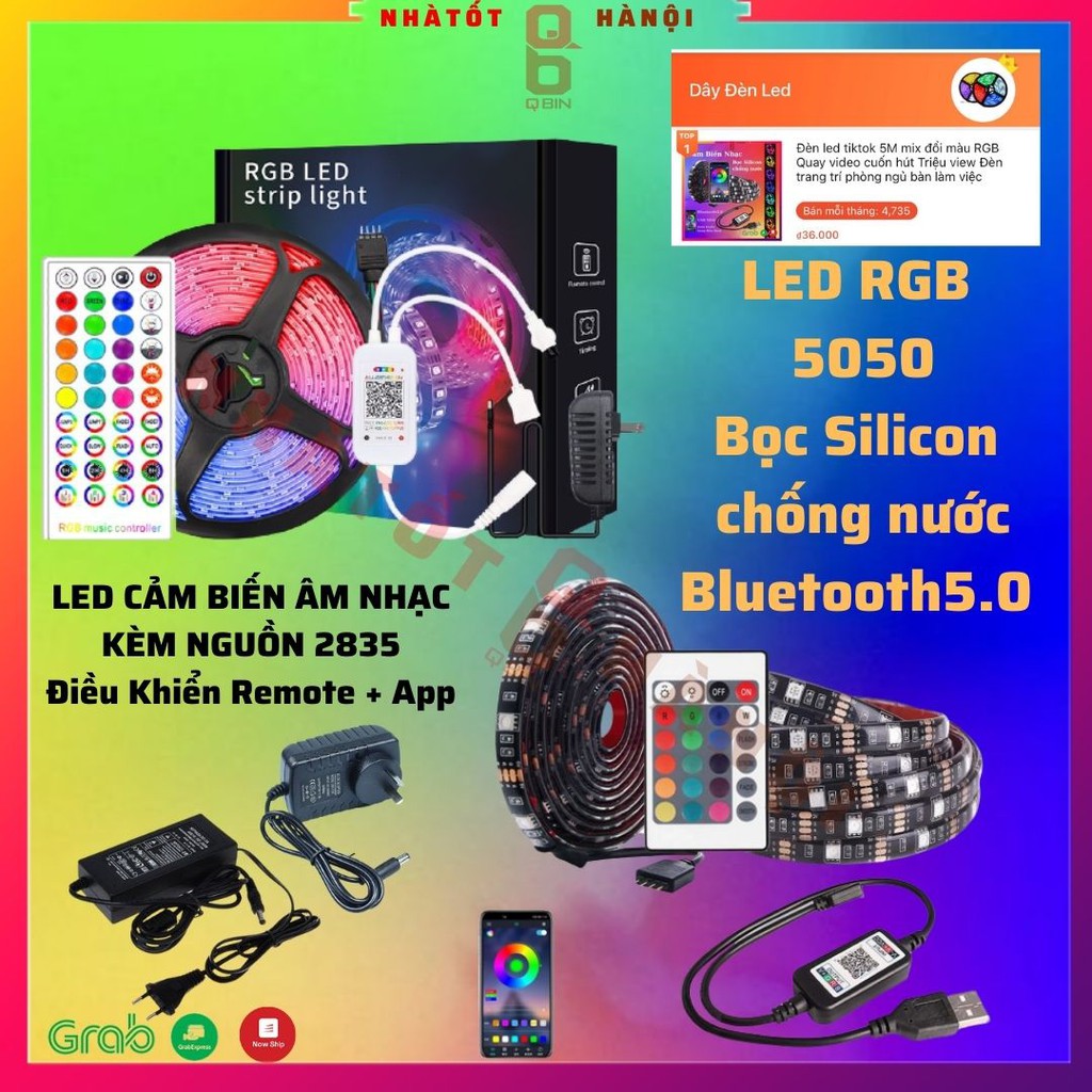 Đèn led tiktok 5M mix đổi màu RGB Quay video cuốn hút Triệu view Đèn trang trí phòng ngủ bàn làm việc