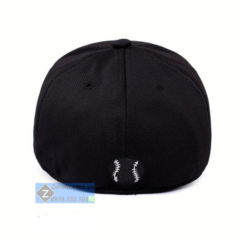 Mũ lưỡi trai bít đuôi đen đẹp cho nam và nữ, vải cotton co giãn cao cấp