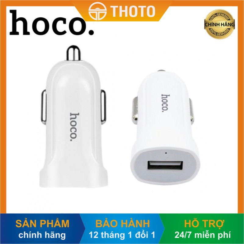 [Thoto Shop] Tẩu sạc nhanh điện thoại trên ô tô HOCO Z2 | 1 cổng USB - hàng chính hãng