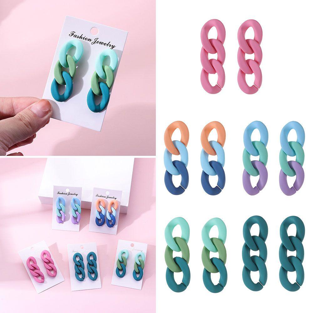 1 Khuyên Tai Acrylic Tua Rua Phong Cách Vintage Thời Trang