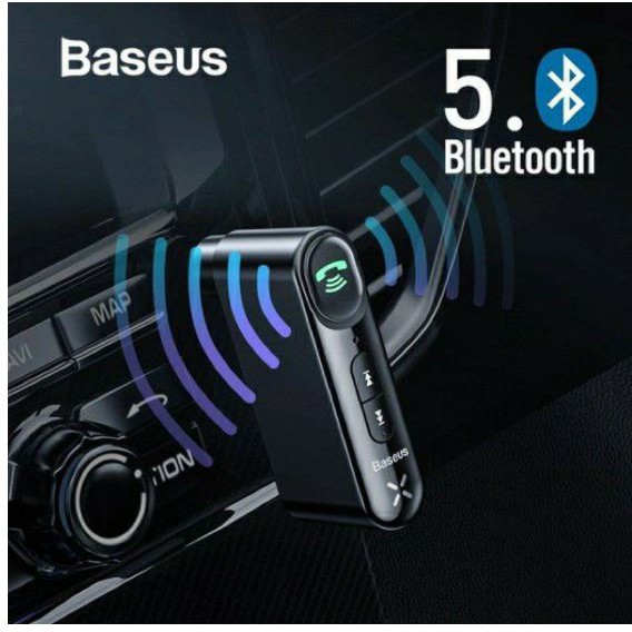 Bộ Bluetooth Receiver dùng cho xe hơi Baseus Qiyin AUX (Car AUX 3.5mm Bluetooth Receiver/ Adapter)