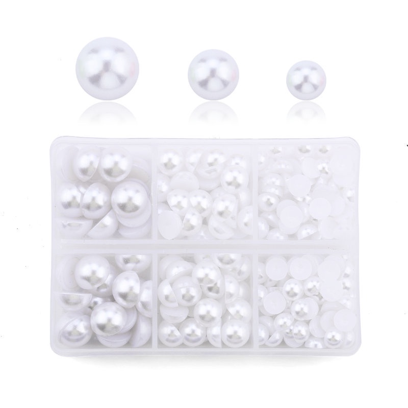 Hạt Ngọc Trai Tròn Bằng Nhựa ABS 6 / 8 / 10mm Tự Làm Trang Sức