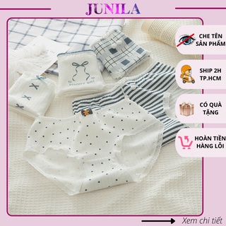 Quần lót nữ đẹp gân tăm dễ thương cotton kháng khuẩn QL42