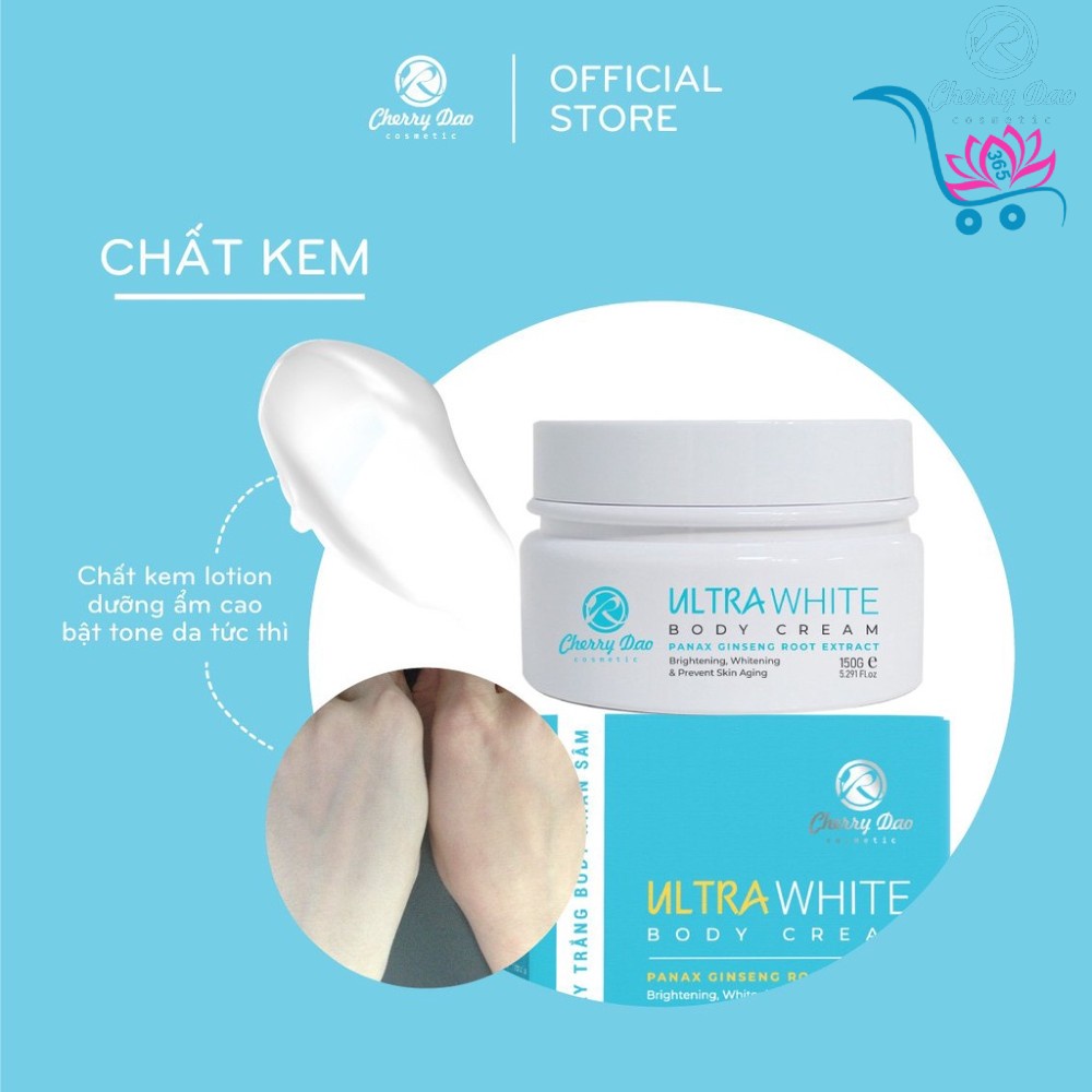 Kem Body Ultra White CRD Cherry Đào Dưỡng Trắng Da Toàn Thân Ban Đêm
