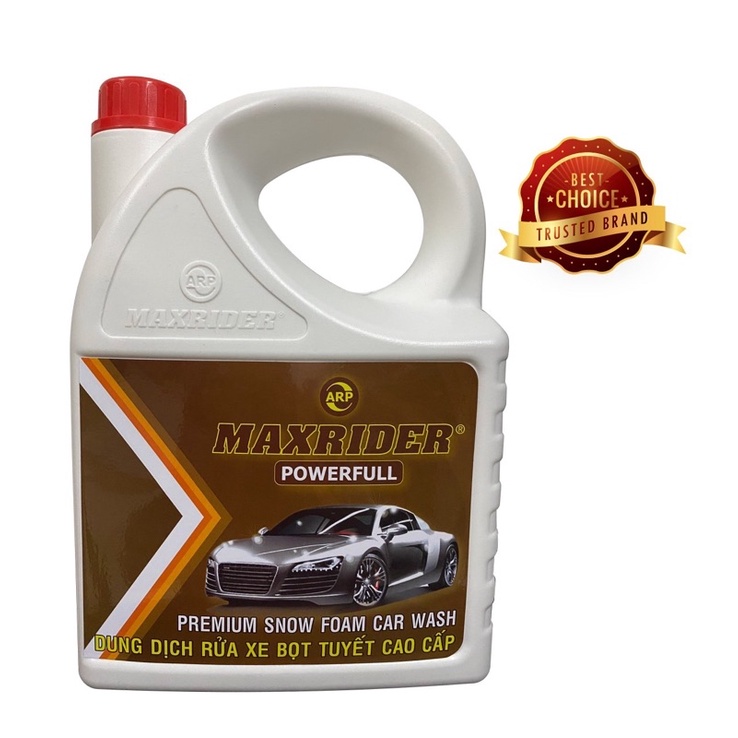 💯NƯỚC RỬA XE BỌT TUYẾT ĐẬM ĐẶC CAO CẤP - MAXRIDER POWERFULL (5 Litres)