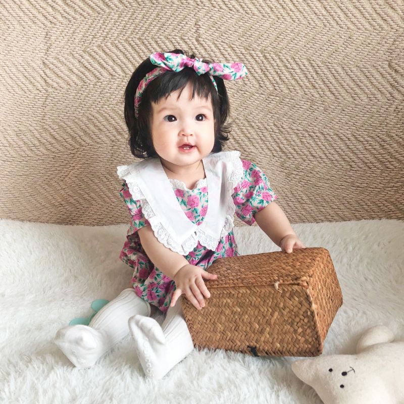 Bộ áo liền quần Soffny họa tiết hoạt hình đáng yêu dành cho bé gái