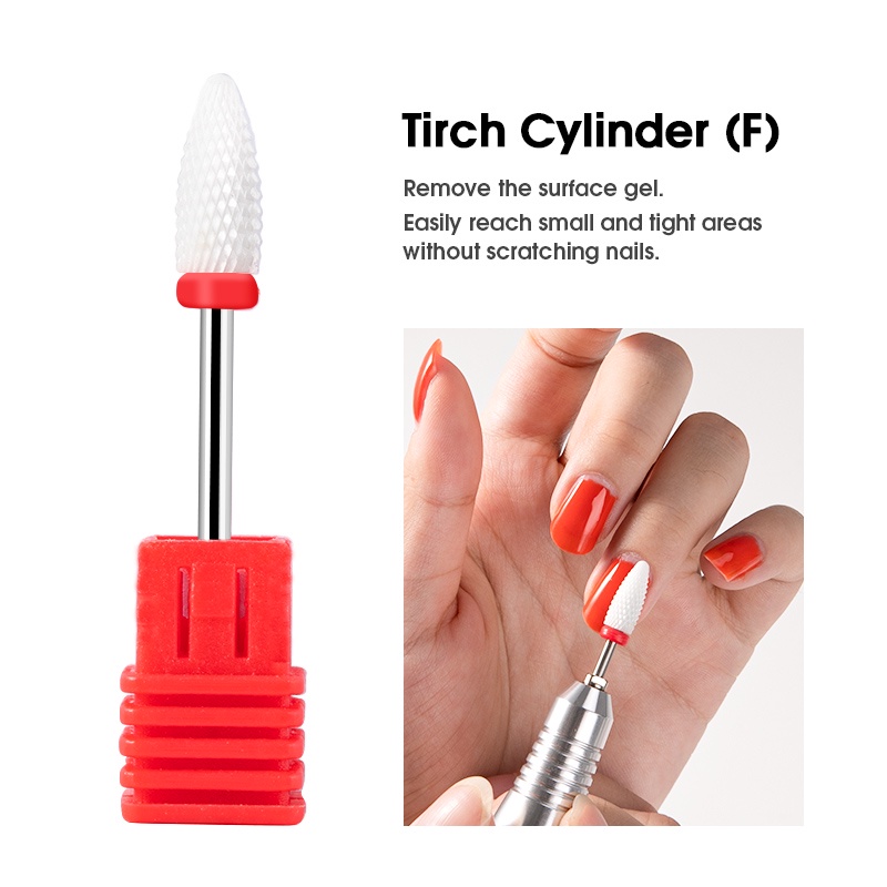 Bộ 5 Đầu Mài Sứ Dũa Phá Mũi Khoan Sứ 3 / 32 Inches Chuyên Dụng Làm Móng