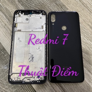 bộ xương vỏ xiaomi Redmi 7 (zin) kèm khay sim