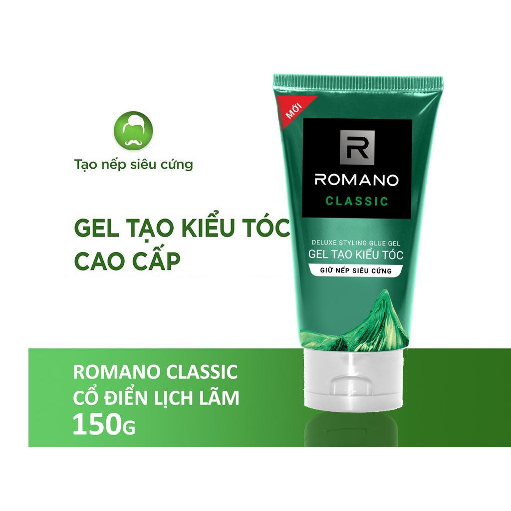 Gel Vuốt Tóc Giữ Lâu Nam Romano 150g