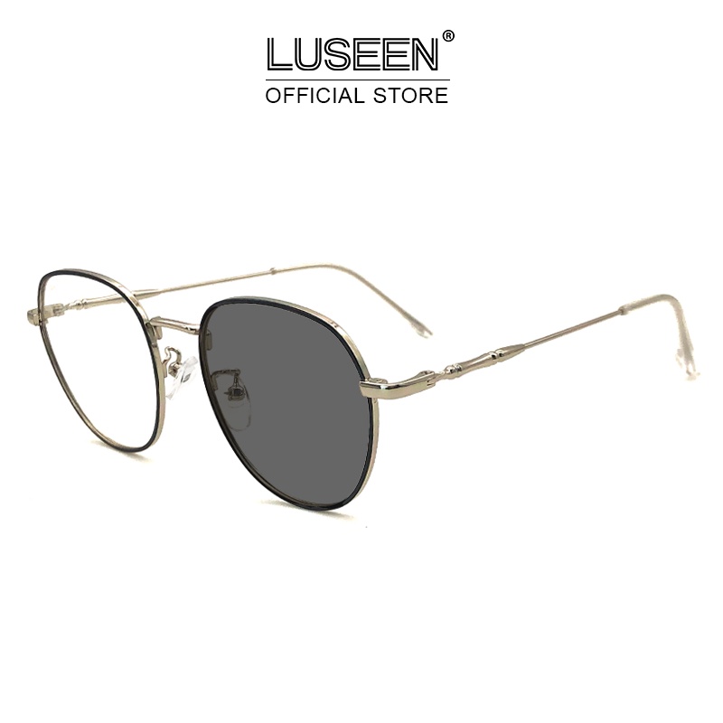 Kính Mắt LUSEEN AG2216 Chống Ánh Sáng Xanh Mắt Kính Tròn Đổi Màu Nam Nữ