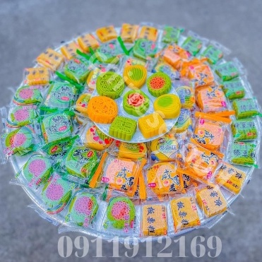 Bánh Nướng Mini Nhiều Vị Thập Cẩm Đậu xanh Tự Đồ Ăn Vặt Xứ Đài Ăn Mùa Trung Thu