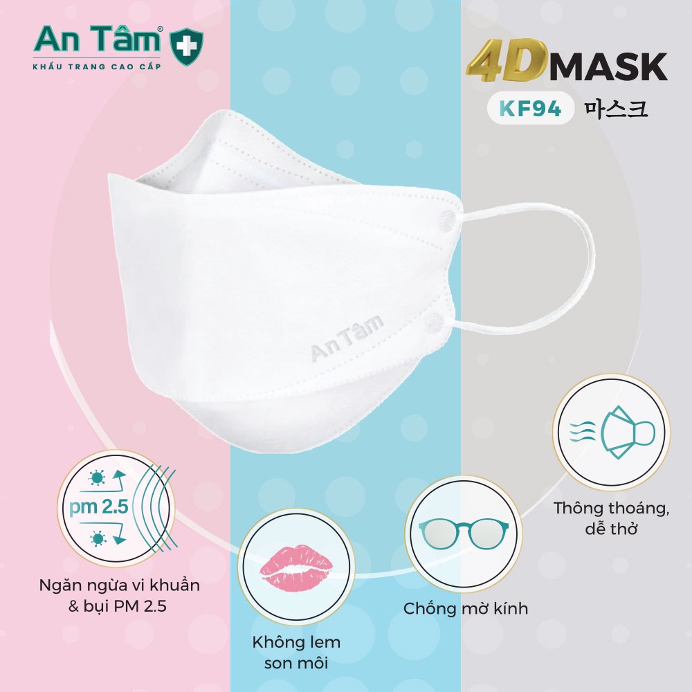 Set 50 Cái Khẩu Trang 4 Lớp KF94 Hàn Quốc