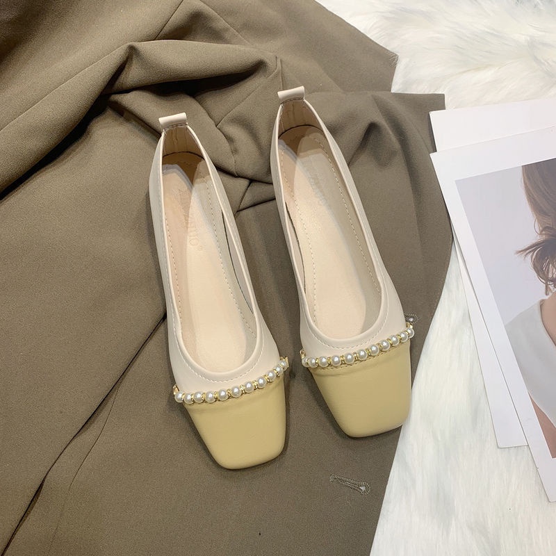 Giày Lười Đính Nơ Phong Cách Retro Hàn Quốc Cho Nữ