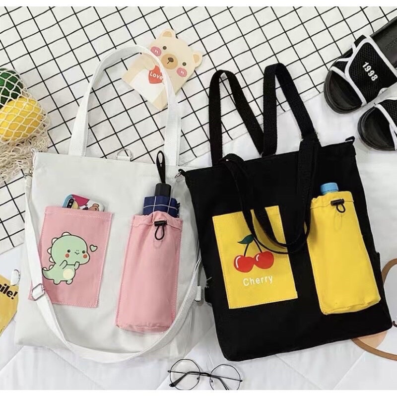 TOTE ĐEO 2 KIỂU PHỐI TÚI ĐỰNG NƯỚC TIỆN LỢI