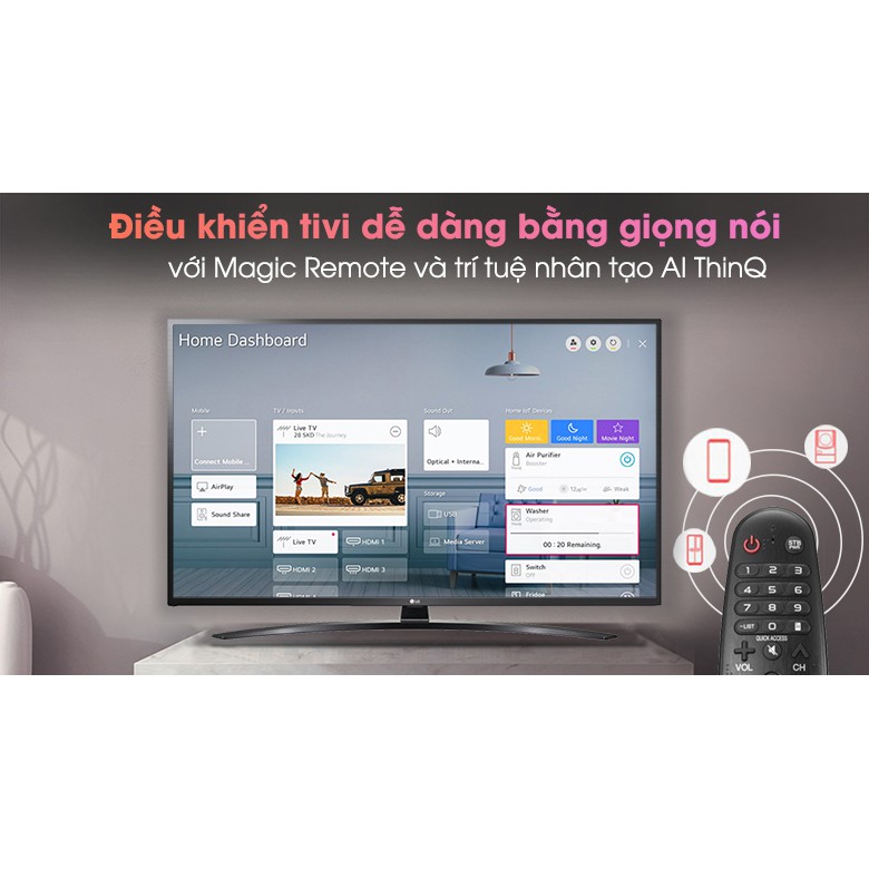 Smart Tivi LG 4K 65 inch 65UN7400PTA Mới 2020, tìm kiếm bằng giọng nói có hỗ trợ tiếng Việt, giao hàng miễn phí TP HCM | BigBuy360 - bigbuy360.vn