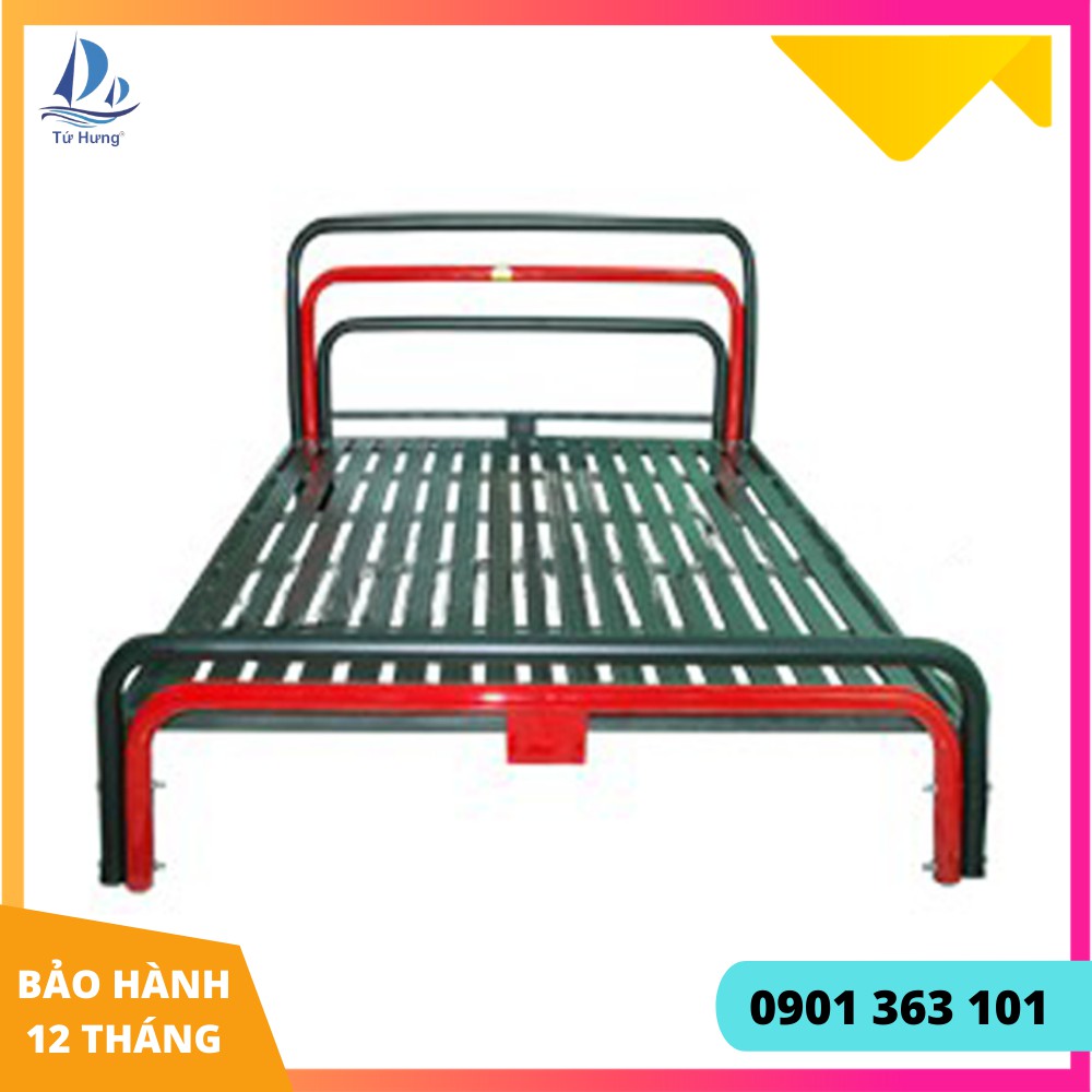 Giường sắt xuất khẩu lắp ráp 1mx2m