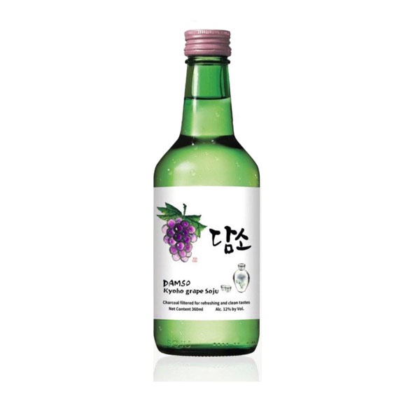 Soju Nhập khẩu Hàn Quốc DAMSO Chai 360ml đủ 7 vị