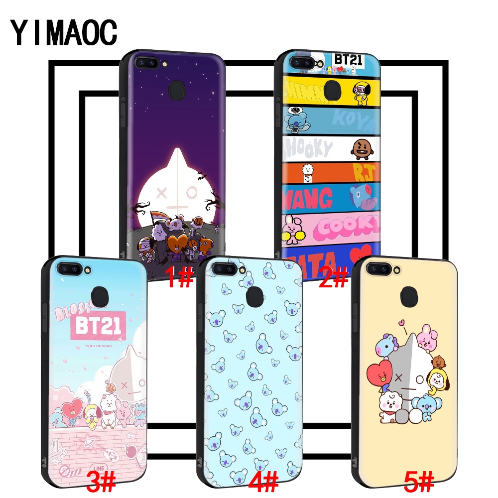 Ốp điện thoại mềm hình BT21 cho OPPO A3S A5 A37 A39 A5S A7 A59 F1S F3 A1 F5 F7 F9 15U