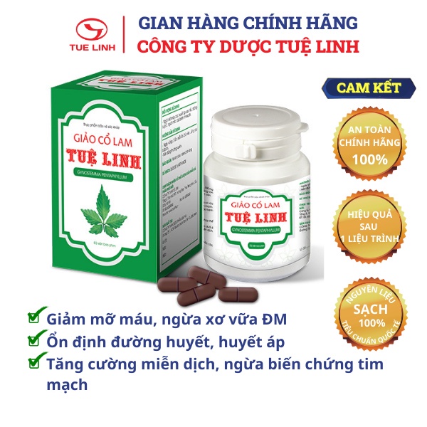 Giảo Cổ Lam Tuệ Linh - Hỗ trợ Phòng ngừa Bệnh Tim Mạch, Tiểu Đường, Mỡ Máu