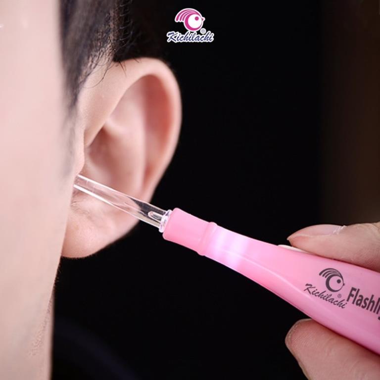 Que lấy ráy tai phát sáng có đèn led cho bé Kichilachi