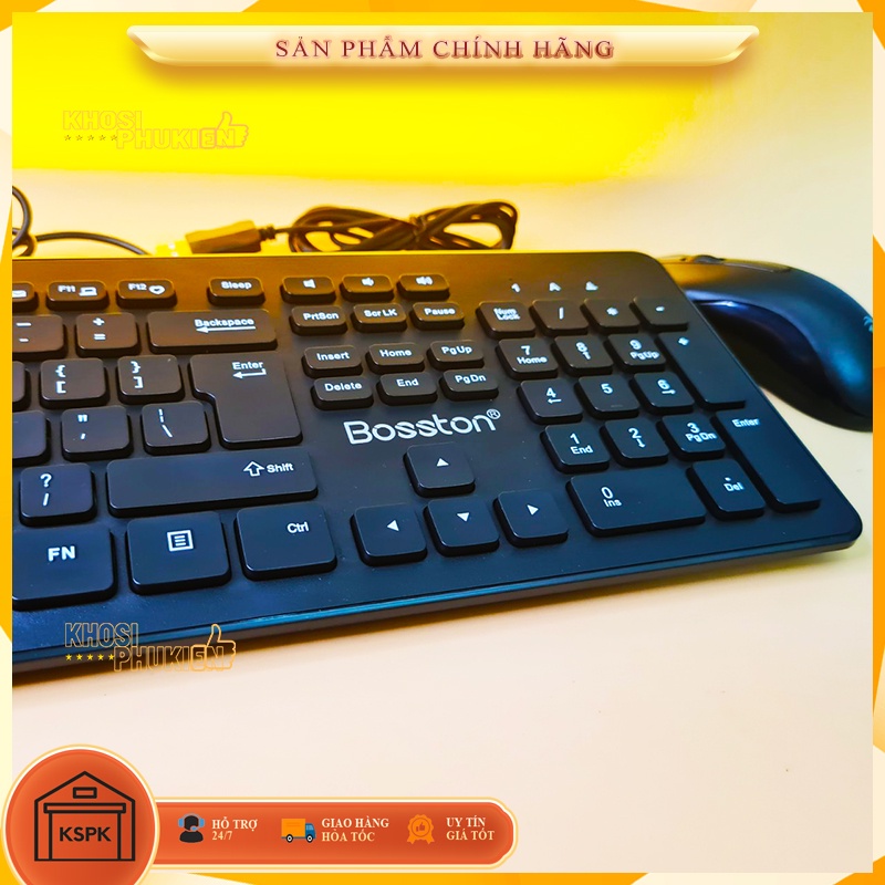 BỘ BÀN PHÍM CHUỘT MÀU ĐEN CÓ DÂY GIÁ RẺ KSPK BTD6800