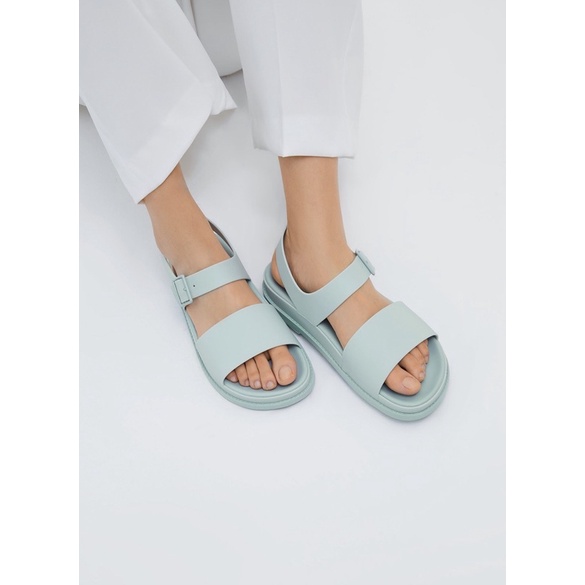 [JOIEHOME] Sandal quai cài, màu trơn, chất liệu nhựa chống thấm