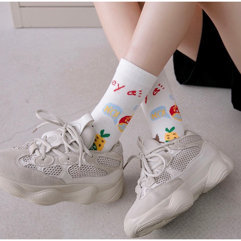[ SIÊU HOT ] COMBO 4 ĐÔI TẤT NAM NỮ HỌA TIẾT CUTE UNISEX CỰC NGẦU
