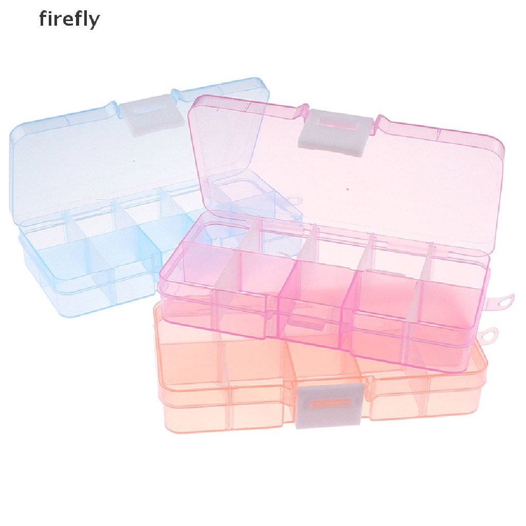 Hộp Nhựa Đựng Trang Sức Với 10 Ngăn Tiện Lợi