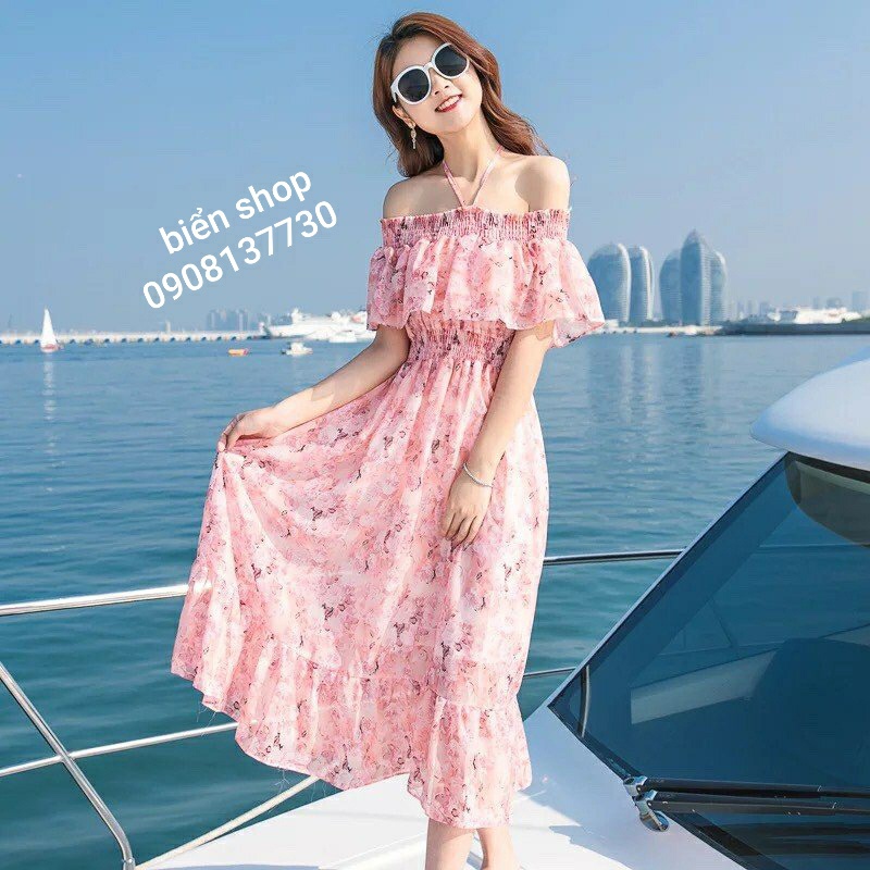 Đầm Maxi voan đuôi cá bèo ngực