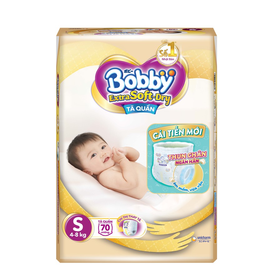 Tã Quần Bobby Quần Extra Soft Dry S70-1907