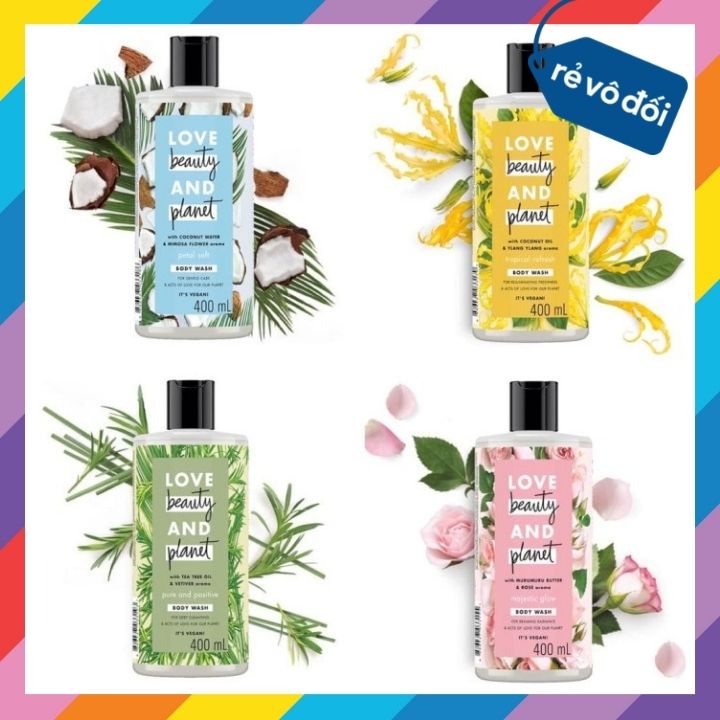 Sữa tắm chiết xuất từ thiên nhiên Love Beauty And Planet 400ml - Thái Lan