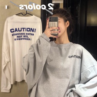 A254 ÁO THU ĐÔNG ULZZANG CAUTION. (ẢNH THẬT Ở CUỐI)