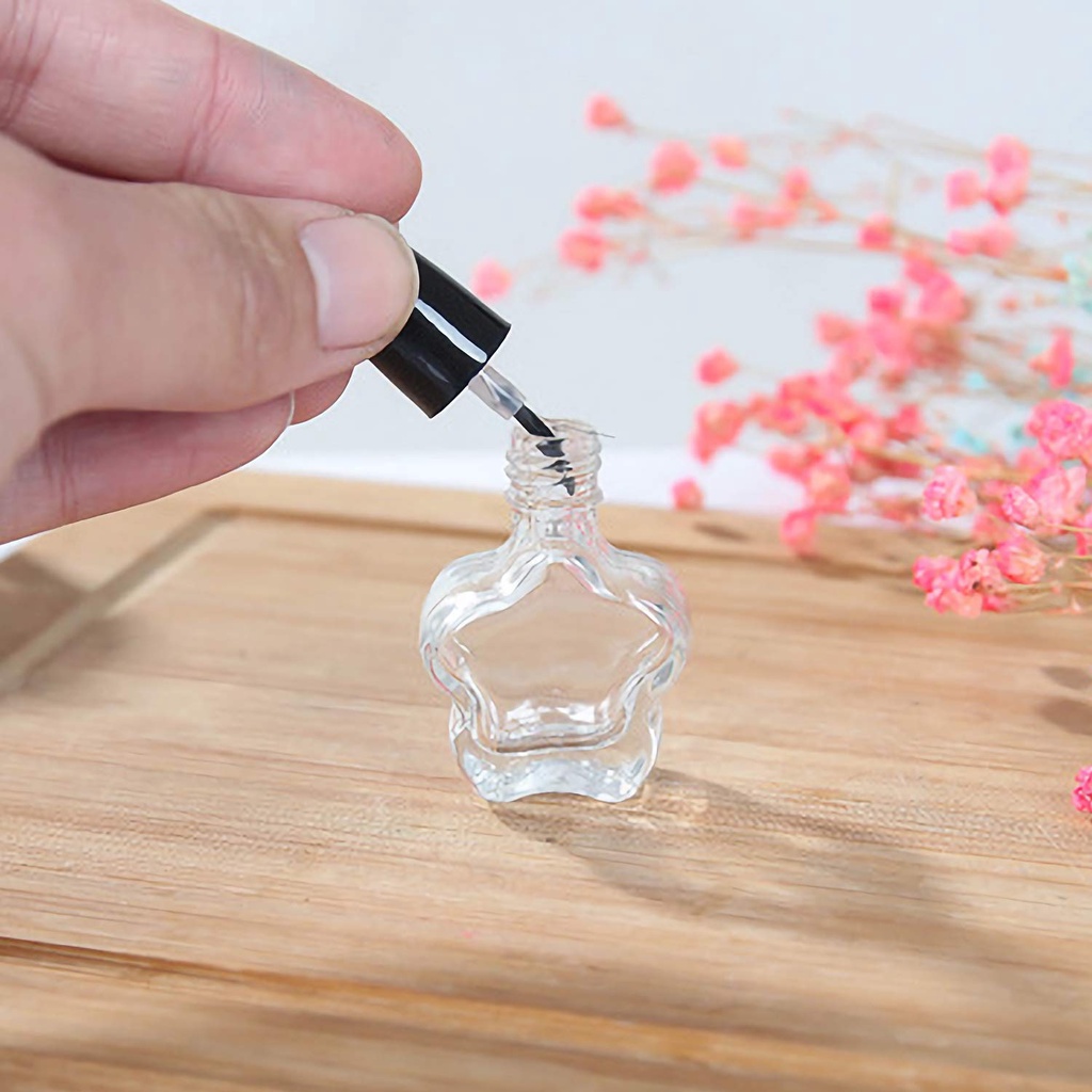 Lọ Thủy Tinh Rỗng 5ml Đựng Nước Sơn Móng Tay Kèm Nắp Cọ Cho Làm Móng